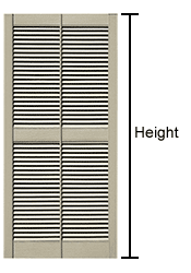 Height for Louvered Shutters