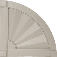 Fanfold Shutter Quarter Round Arch Top