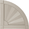 Fanfold Shutter Quarter Round Arch Top