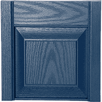 Raised Panel Shutter Transom Top for 12" Wide Vinyl Shutters