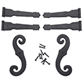 Mid America Shutters Decorative Hinge & S-Hook Kit
