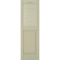 Mid America Louver Panel Combination Custom Vinyl Shutters Style LP1 with Cathedral Top