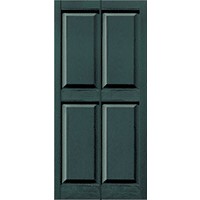 Mid America Raised Panel Double Wide Custom Vinyl Exterior Shutters Style P7