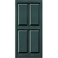 Mid America Raised Panel Double Wide Custom Vinyl Exterior Shutters Style P7
