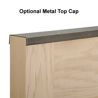 Wood Shutter Shown with Galvanized Top Cap