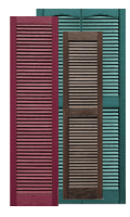 Custom Louvered Window Shutters