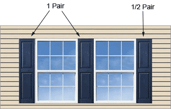 Half Pair of Outside Shutters Solves Many Shutter Installation Issues