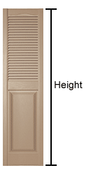 Height for Outdoor Louver Shutters