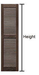 Height for Custom Louvre Shutters