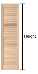 Measure the height of your wood shutters from the top of the window to the bottom including the window frame, but excluding any window sill.
