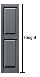 Height for Raised Panel Shutters for Outside Windows