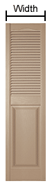 Width for Louvre Shutters and Raised Panle Shuttters