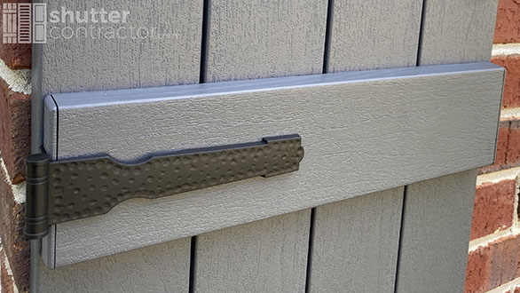 Faux Hinge on Shutter