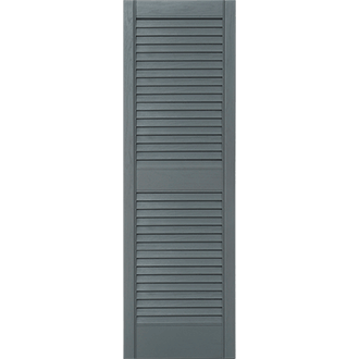 Alcoa Louvered Standard Sized Vinyl Exterior Shutters Style AL-SL