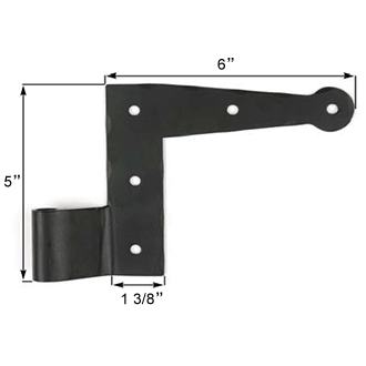 Measurements of the Suffolk Style Exterior Shutter Hinges