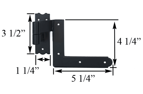 Measurements for New York Shutter Hinge Set