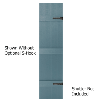 Vinyl Shutters with Faux Shutter Hinges Only