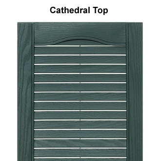 Close-up View of Mid-America Vinyl Exterior Shutter Top