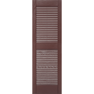 Mid America Louvered Custom Vinyl Exterior Shutters Style L2