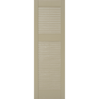 Mid America Louvered Custom Vinyl Exterior Shutters Style L4