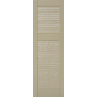 Mid America Louvered Custom Vinyl Exterior Shutters Style L4