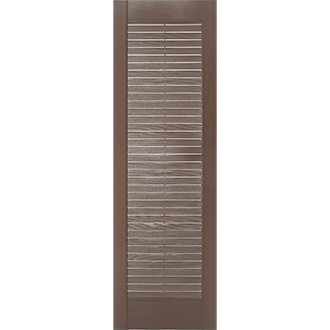 Mid America Louvered Custom Vinyl Exterior Shutters Style L6