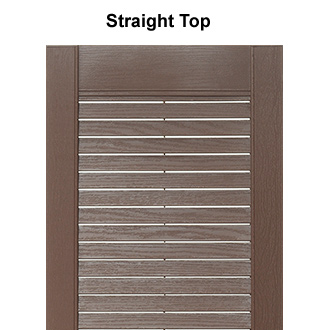 Close-up of Mid-America Vinyl Shutter Straight Top