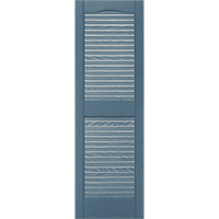 Mid America Louvered Standard Sized or Stock Vinyl Exterior Shutters Style ML