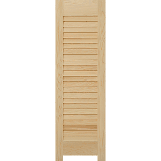 Louvered Classic Cedar Shutters with Horns