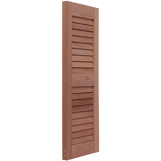 Traditional Style Louver Shutter Side View